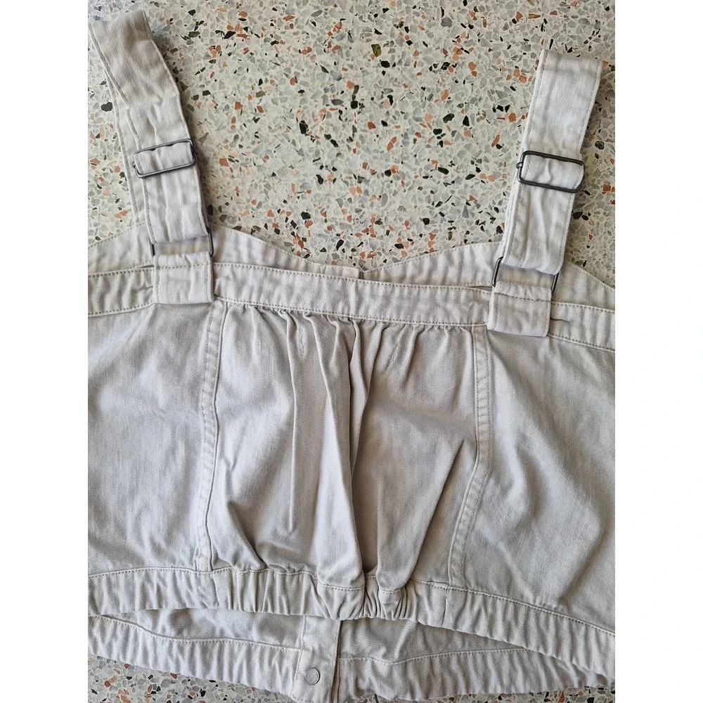 48 Free People Palm Desert Solid Denim Top